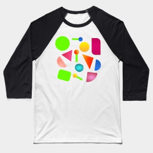 Multicolor Graphic Design Baseball T-Shirt